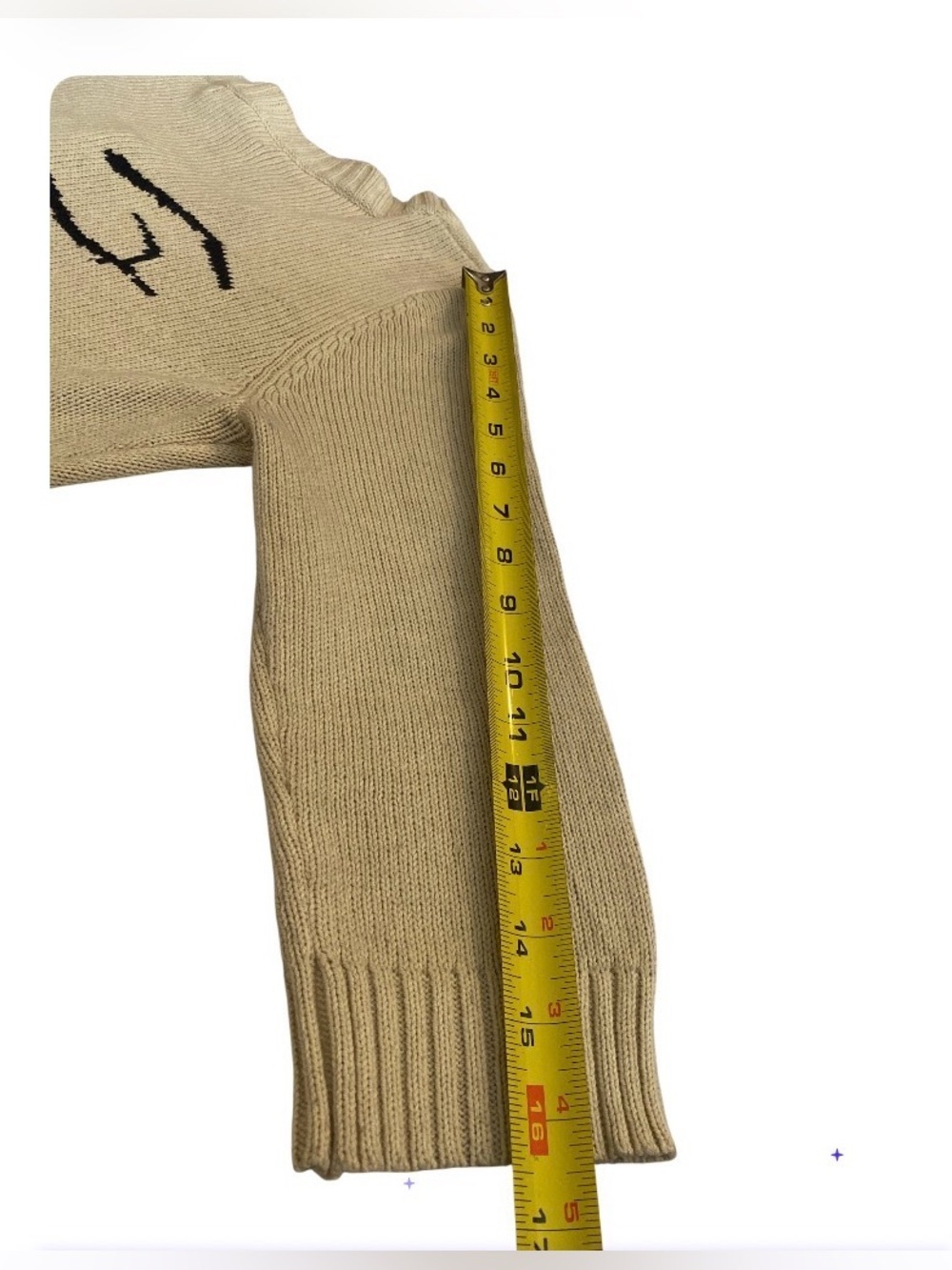 RARE Vintage Betsey Johnson Marilyn Monroe Wink Cropped Sweater Cream sz L Y2K - Picture 9 of 16